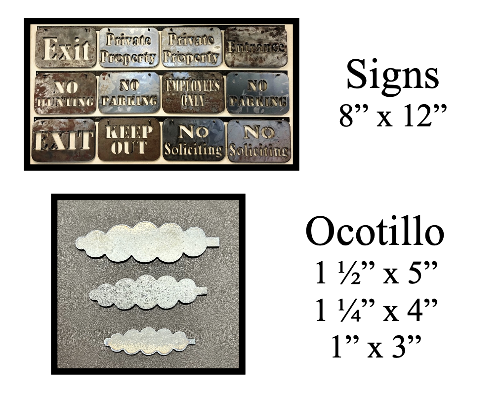 Signs and Ocotillos